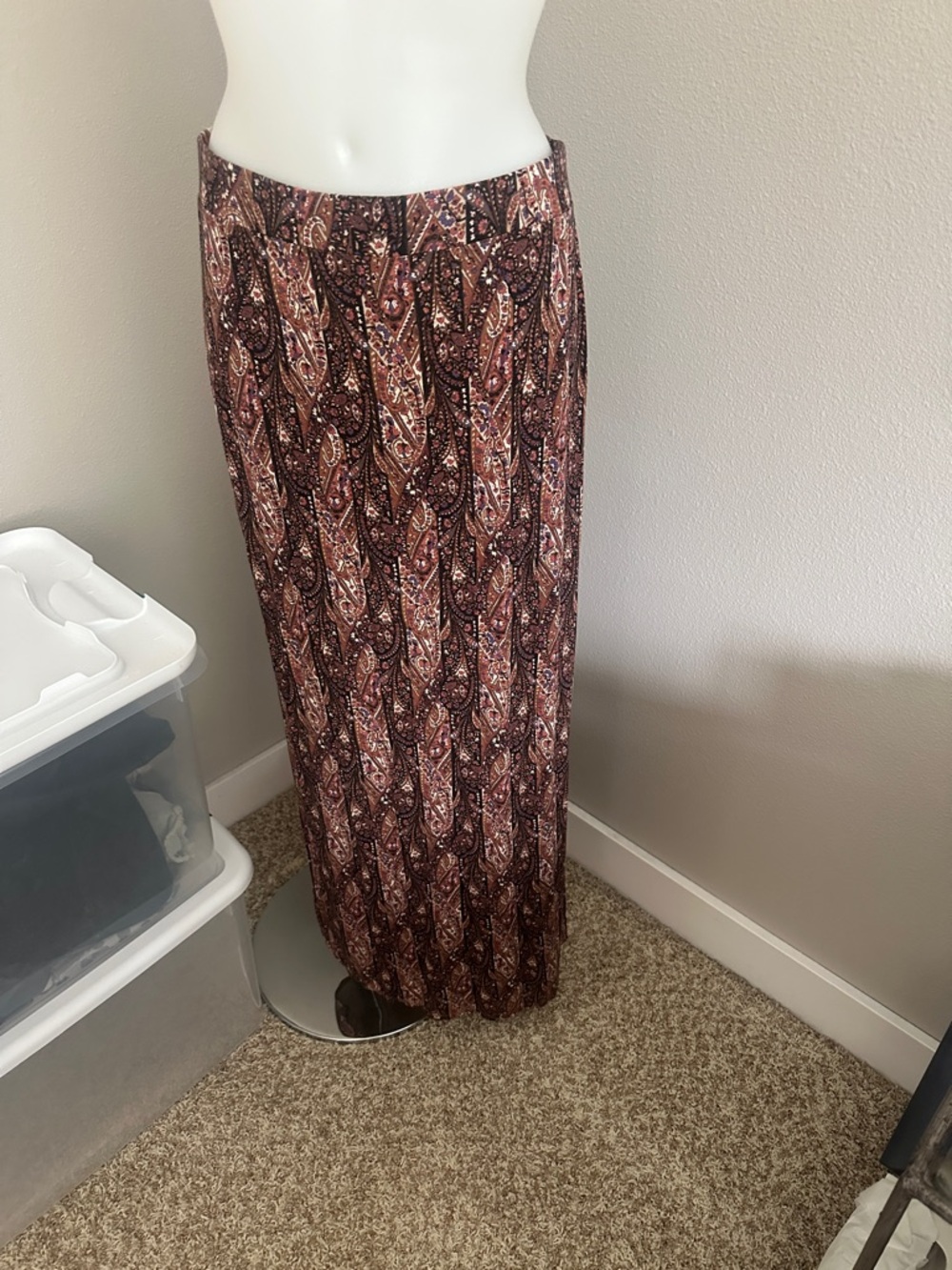 American Eagle Outfitters Brown Paisley Maxi Skirt